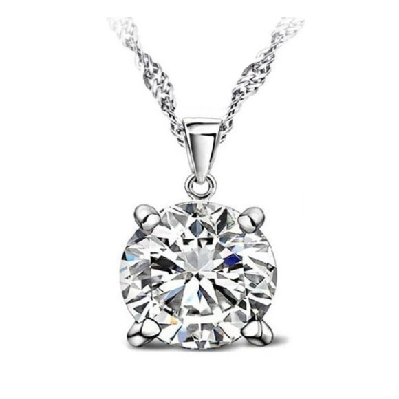 ❤️ NEW 💎 925 Sterling Silver Earrings And Necklace Set Bundle Round Gift - Picture 4 of 4